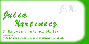 julia martinecz business card